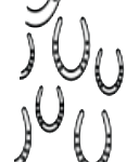 Scattered Horse Shoes